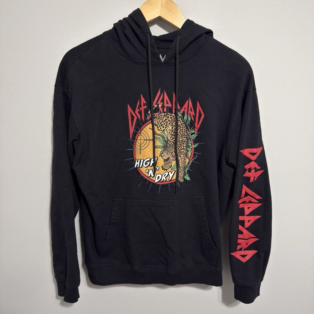 Def Leppard Hoodie High N Dry Modern Pullover Sweatshirt M Band
